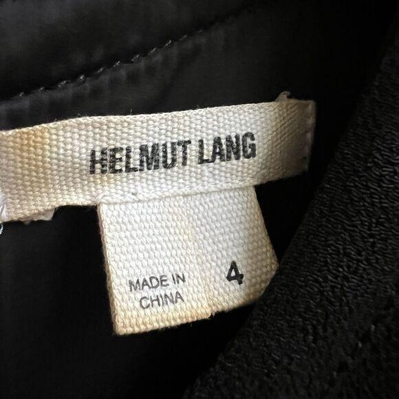 Helmut Lang Womens Black Shift Midi Dress Sleeveless Hi Lo Layer Sz 4 Back Zip - Picture 4 of 8